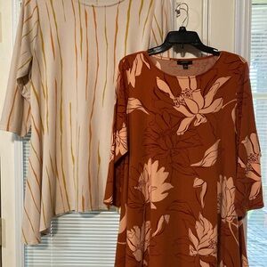 Alfani Rust Brown Bell Sleeve Tunic